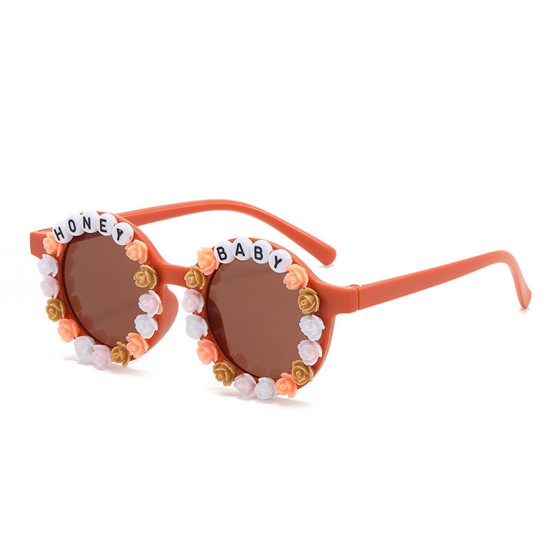 PC al por mayor 2023 Nuevas gafas de sol de miel de flores para bebés